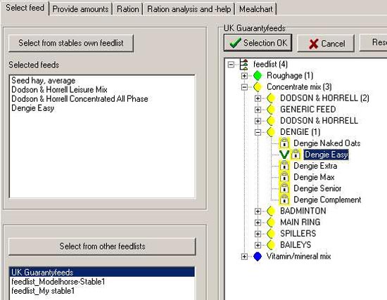 44-231 select feed other list